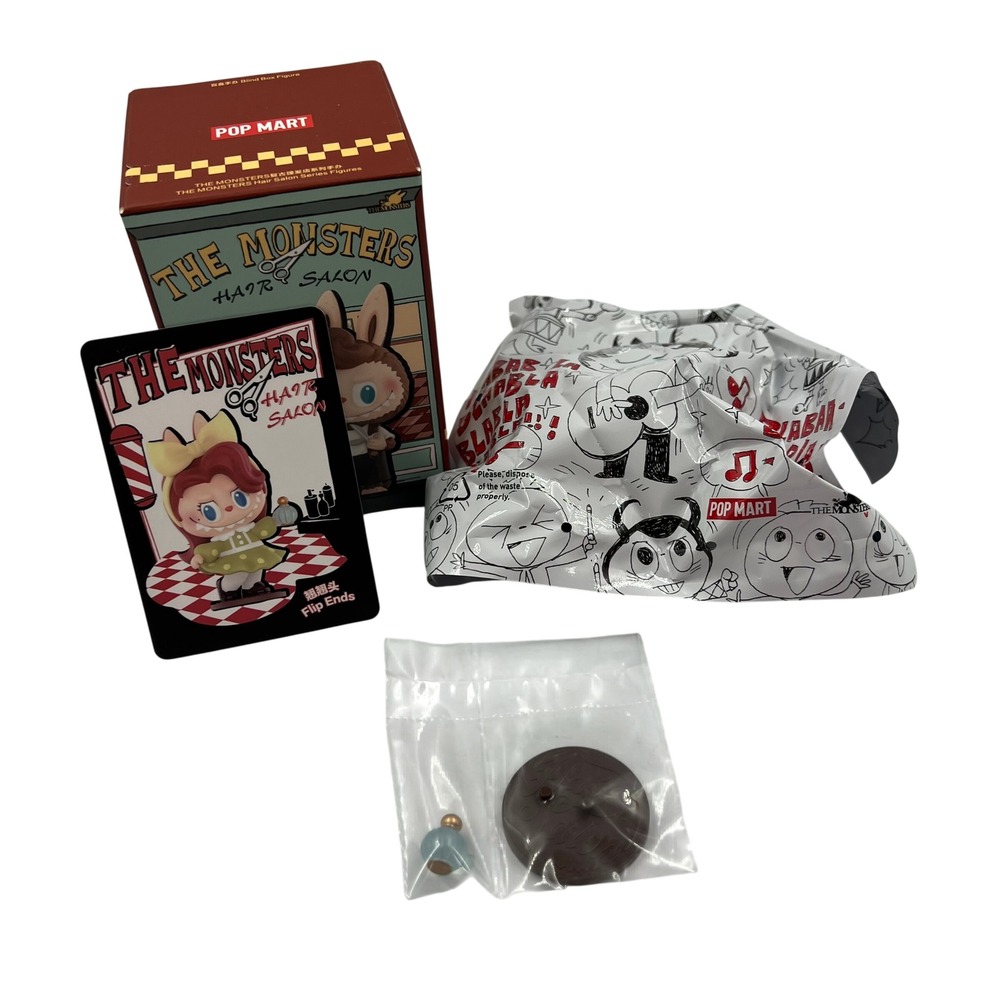 POP MART The Monsters Labubu Hair Salon Series Flip Ends Figure Box Card Set
